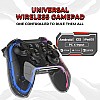 EvoFox One Universal Bluetooth Gamepad For PC, iOS, iPadOS, Android and PS4, Dynamic Rgb Lights, Transparent Design, Programable Buttons, Turbo Mode with The Dojo App, Detachable Mobile Clamp, and More