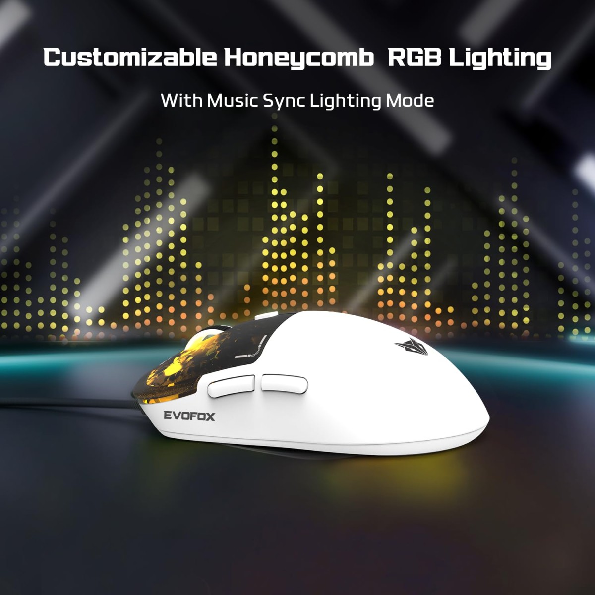 EvoFox Phantom Air Ultra Lightweight Gaming Mouse | Upto 1000Hz Polling Rate, 7000 FPS, 12800 DPI | Honeycomb RGB Lighting | Fully Programmable with Windows Software & On-Board Memory | White EvoFox Phantom Air Ultra Lightweight Gaming Mouse | Upto 1000Hz Polling Rate, 7000 FPS, 12800 DPI | Honeycomb RGB Lighting | Fully Programmable with Windows Software & On-Board Memory | White