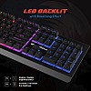 EvoFox Warhammer Full Size Gaming Keyboard with Breathing Effect LED Backlit (Black)