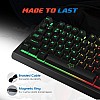 EvoFox Warhammer Full Size Gaming Keyboard with Breathing Effect LED Backlit (Black)