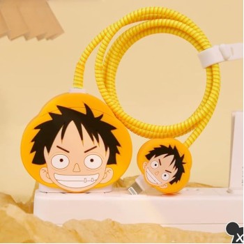 FACTOTECH Protective Charging Case for iPhone for 18W/20W Charger and Charging Cable,Have Durable Cable Sleeve -Monkey D LUFFYY