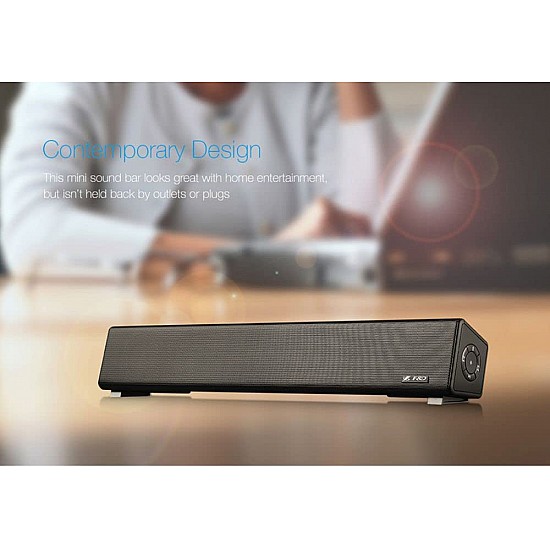 F&D 5W Wireless E200 Plus Sound Bar Speakers (Black)