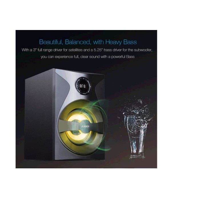 F&D FD F3800X 5.1 Channel Multi Media Speaker (Black) | Wireless Bluetooth Speakers | Subwoofer Satellite Speakers/LED Display/USB/SD Card/NFC | Home Theatre | Speaker for Laptop, Pc & Mobile F&D FD F3800X 5.1 Channel Multi Media Speaker (Black) | Wireless Bluetooth Speakers | Subwoofer Satellite Speakers/LED Display/USB/SD Card/NFC | Home Theatre | Speaker for Laptop, Pc & Mobile