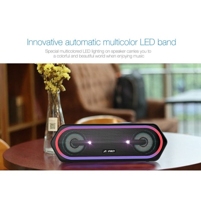 F&D W40 Wireless Portable Bluetooth Speaker (Black) | Charging Micro USB | TF Card/AUX/FM | Home Theatre | 6 Hours Playtime | Portable Speaker for Home, Outdoors & Travel F&D W40 Wireless Portable Bluetooth Speaker (Black) | Charging Micro USB | TF Card/AUX/FM | Home Theatre | 6 Hours Playtime | Portable Speaker for Home, Outdoors & Travel