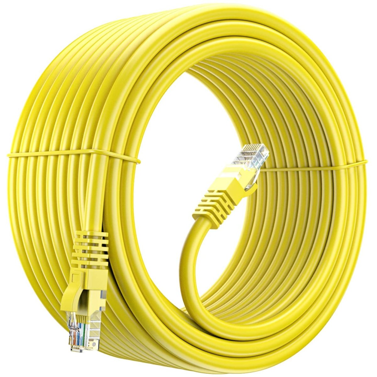 FEDUS Cat6 Ethernet Cable, 30 Meter High Speed 550MHZ/10 Gigabit Speed UTP LAN Cable, Network Cable Internet Cable RJ45 Cable LAN Wire Router Yellow