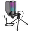 FIFINE A6V USB Gaming Condenser Microphone with RGB, Quick Mute, Pop Filter, Shock Mount & Gain Control – Ideal for PC, PS5, Streaming, Discord, Twitch, Podcasts & Videos|Black FIFINE A6V USB Gaming Condenser Microphone with RGB, Quick Mute, Pop Filter, Shock Mount & Gain Control – Ideal for PC, PS5, Streaming, Discord, Twitch, Podcasts & Videos|Black