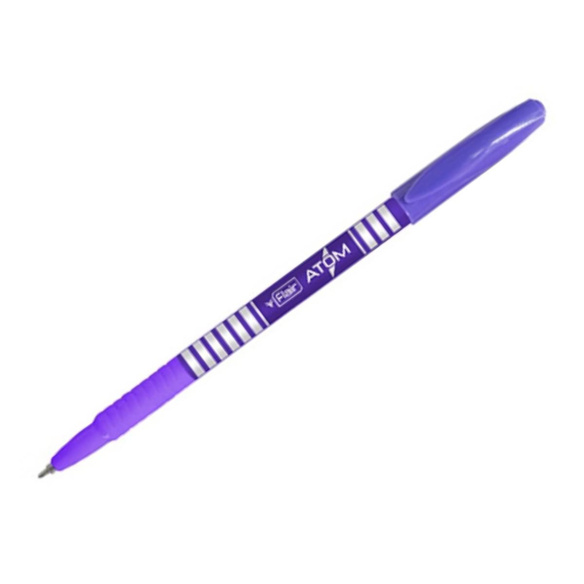 FLAIR Atom Ball Pen Pouch Pack | Ergonomic Grip Makes It Easy to Hold | Lightweight & Colorful Body Design | Soft Tip for Flawless & Smooth Writing | Blue Ink, Pack of 50 Pens