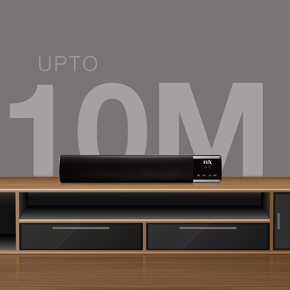 FLiX Beetel Mini Soundbar Wireless 10W Bluetoothv5.1 Speaker Black