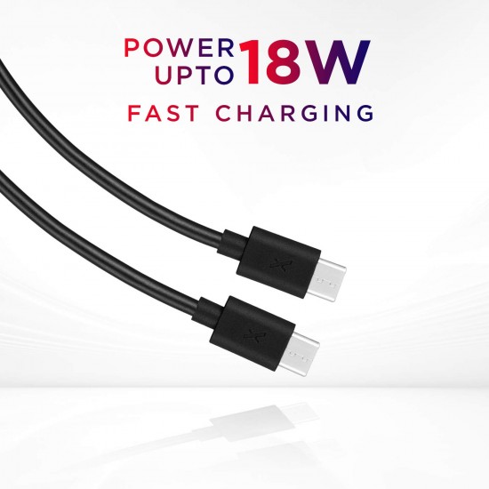 FLiX Beetel USB Type C to Type C PVC Data Sync-8W PD Fast Charging Cable Made in India