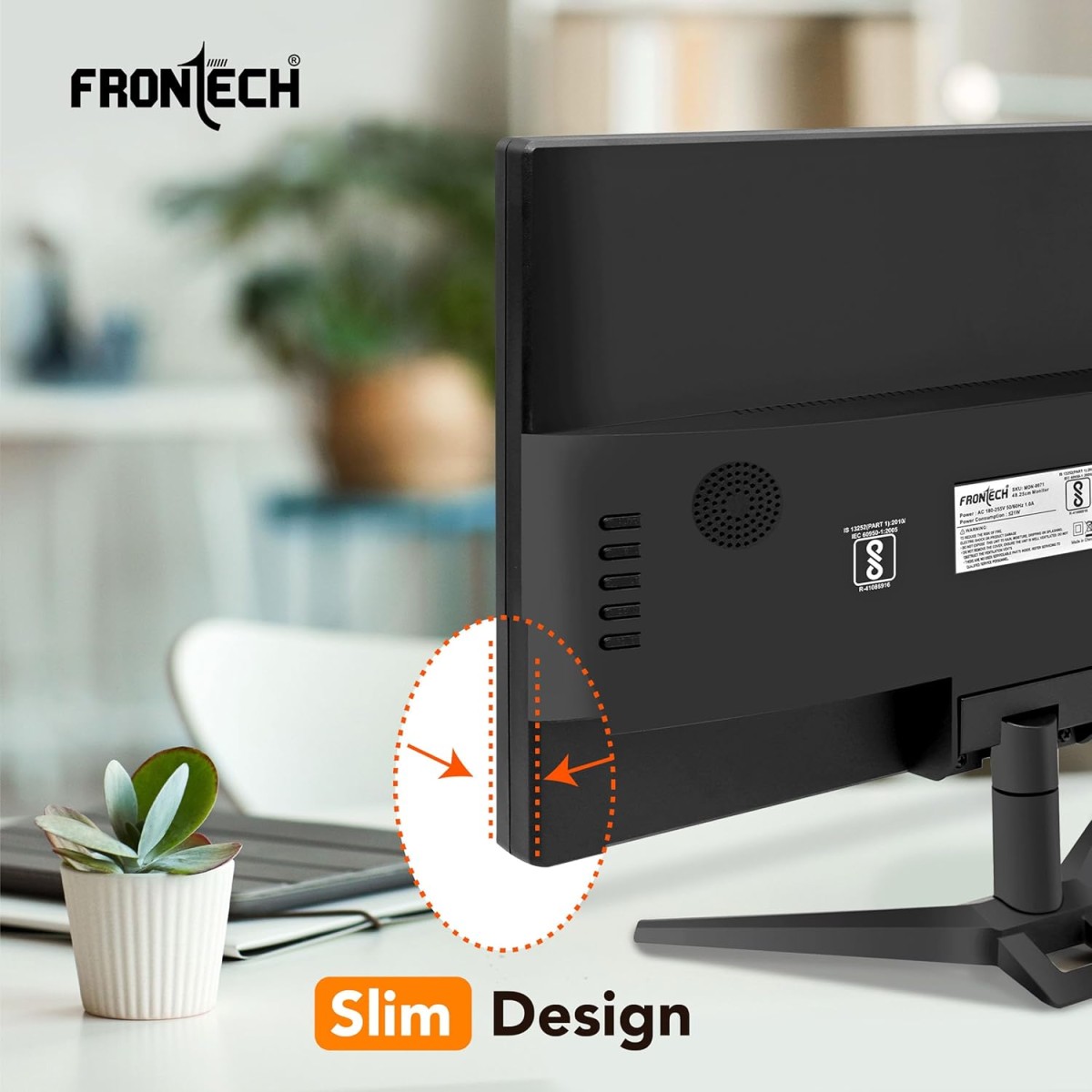 FRONTECH 19 Inch (48.25 Cm) LED Monitor with Supporting HDMI & VGA Input, HD 1440x900 Pixels, 16:10 Aspect Ratio, Slim Design & Wall Mountable, Black (MON-0071) FRONTECH 19 Inch (48.25 Cm) LED Monitor with Supporting HDMI & VGA Input, HD 1440x900 Pixels, 16:10 Aspect Ratio, Slim Design & Wall Mountable, Black (MON-0071)