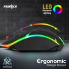 FRONTECH Wired Gaming Combo Keyboard and Optical Mouse with RGB Backlight Effects| 104 Membrane Keys | USB Plug & Play | Ergonomic & Comfortable Design (KB-0040, Black)