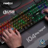 FRONTECH Wired Gaming Combo Keyboard and Optical Mouse with RGB Backlight Effects| 104 Membrane Keys | USB Plug & Play | Ergonomic & Comfortable Design (KB-0040, Black)