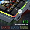 FRONTECH Wired Gaming Keyboard with 104 Keys | Rainbow Backlight Effect | Membrane Keys with 1.5M Braided Cable | USB Plug & Play | Ergonomic Design (KB-0049, Grey & Black) FRONTECH Wired Gaming Keyboard with 104 Keys | Rainbow Backlight Effect | Membrane Keys with 1.5M Braided Cable | USB Plug & Play | Ergonomic Design (KB-0049, Grey & Black)