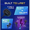 Fastrack Fpods(New Launch) FX100 Bluetooth TWS In-Ear Earbuds with 40 Hrs Playtime|BT V5.3|13mm Extra Deep Bass Drivers|Quad Mic ENC for Clear Calls|Ultra Low 50ms Latency Gaming Mode|NitroFast Charge