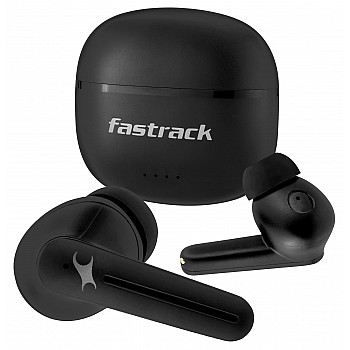 Fastrack Fpods(New Launch) FX100 Bluetooth TWS In-Ear Earbuds with 40 Hrs Playtime|BT V5.3|13mm Extra Deep Bass Drivers|Quad Mic ENC for Clear Calls|Ultra Low 50ms Latency Gaming Mode|NitroFast Charge