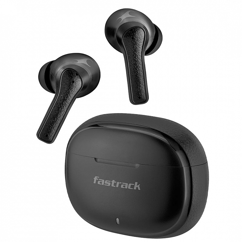 Fastrack Fpods(New Launch) FX100 Bluetooth TWS In-Ear Earbuds with 40 Hrs Playtime|BT V5.3|13mm Extra Deep Bass Drivers|Quad Mic ENC for Clear Calls|Ultra Low 50ms Latency Gaming Mode|NitroFast Charge