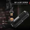 Fifine K669D XLR Dynamic Microphone, Vocal Podcast Microphone with Cardioid Pattern, Studio Metal Mic for Streaming Voice-Over Dubbing Video Recording, Black Fifine K669D XLR Dynamic Microphone, Vocal Podcast Microphone with Cardioid Pattern, Studio Metal Mic for Streaming Voice-Over Dubbing Video Recording, Black