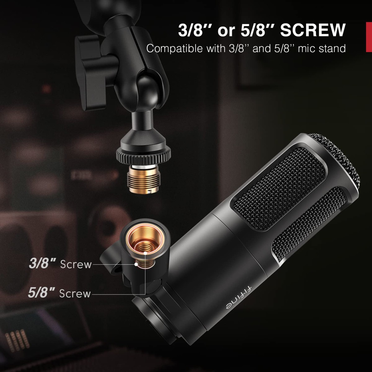 Fifine K669D XLR Dynamic Microphone, Vocal Podcast Microphone with Cardioid Pattern, Studio Metal Mic for Streaming Voice-Over Dubbing Video Recording, Black Fifine K669D XLR Dynamic Microphone, Vocal Podcast Microphone with Cardioid Pattern, Studio Metal Mic for Streaming Voice-Over Dubbing Video Recording, Black