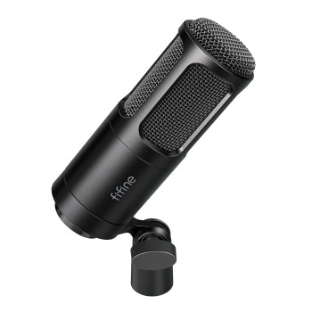 Fifine K669D XLR Dynamic Microphone, Vocal Podcast Microphone with Cardioid Pattern, Studio Metal Mic for Streaming Voice-Over Dubbing Video Recording, Black