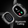 Fire-Boltt Collide 1.32" Display Smartwatch, Bluetooth Calling with Body Shielding Metal Paint, Single BT Connection, BT 2.0 Ultra Low Power Consumption, SpO2 (Silver Black)