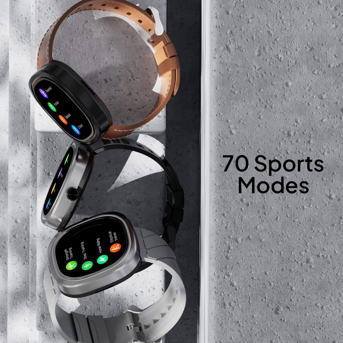 Fire-Boltt Collide 1.32" Display Smartwatch, Bluetooth Calling with Body Shielding Metal Paint, Single BT Connection, BT 2.0 Ultra Low Power Consumption, SpO2 (Silver Black)