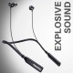 Fire-Boltt Echo 1000 Neckband in Ear Wireless Bluetooth Earphones Hearable with Explosive Sound with Mic (Black)