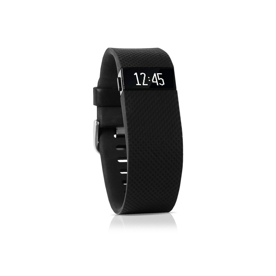 Fitbit Charge HR Heart Rate and Activity Wristband, Large (Black)