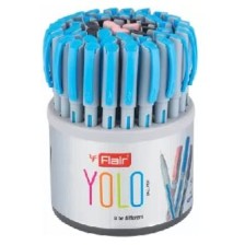 Flair Yolo Ball Point Pen Pack of 50 Blue,Black and Red