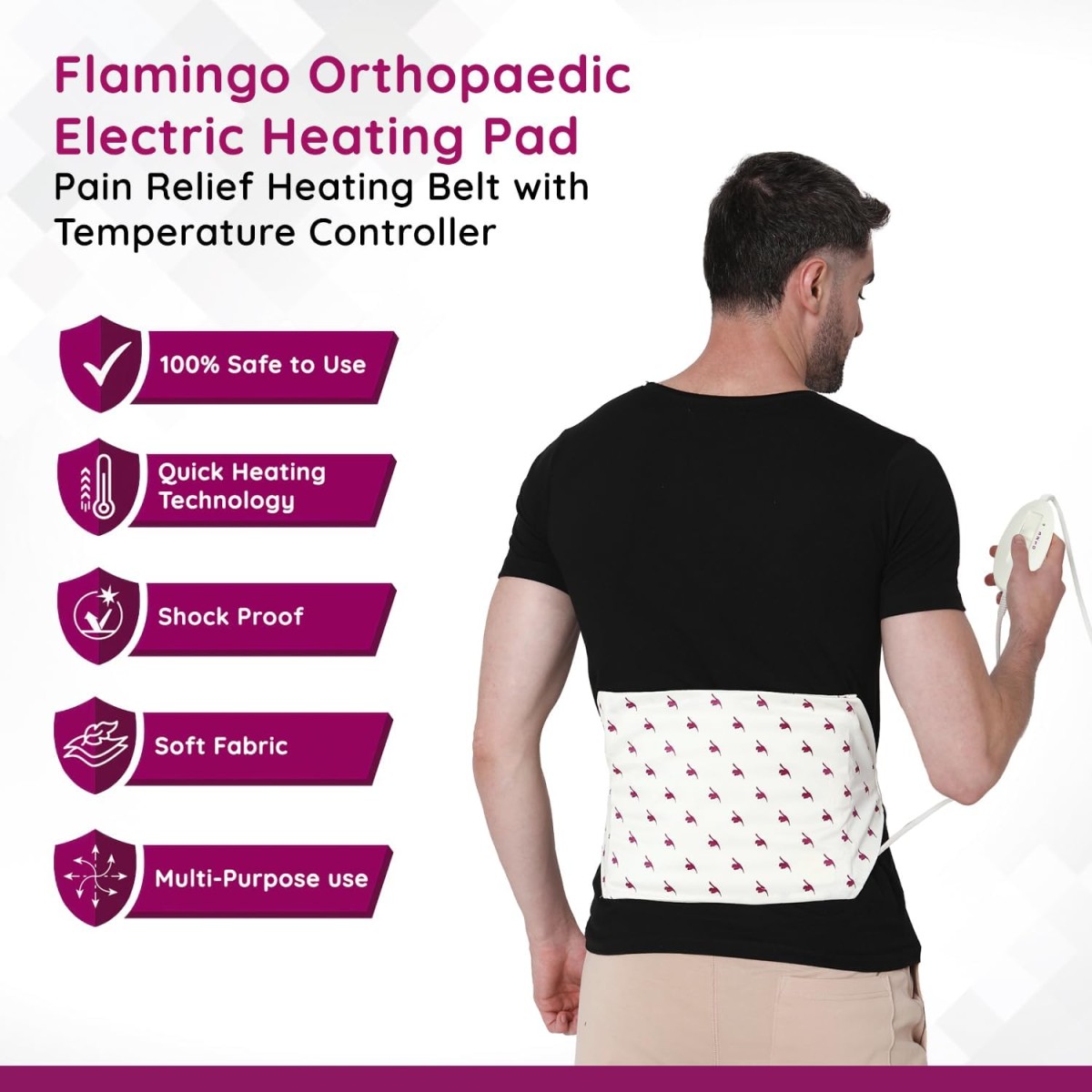 Flamingo HC 1002 Orthopaedic Heating Belt (X-Large) (White)