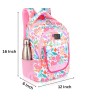 Spring Floral Printed School 32 L बैकपैक (गुलाबी)