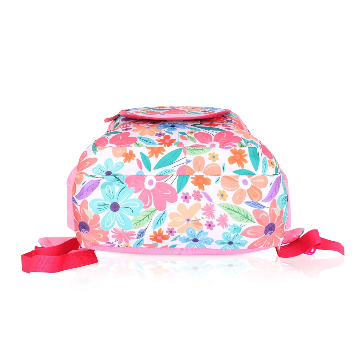 Spring Floral Printed School 32 L बैकपैक (गुलाबी)