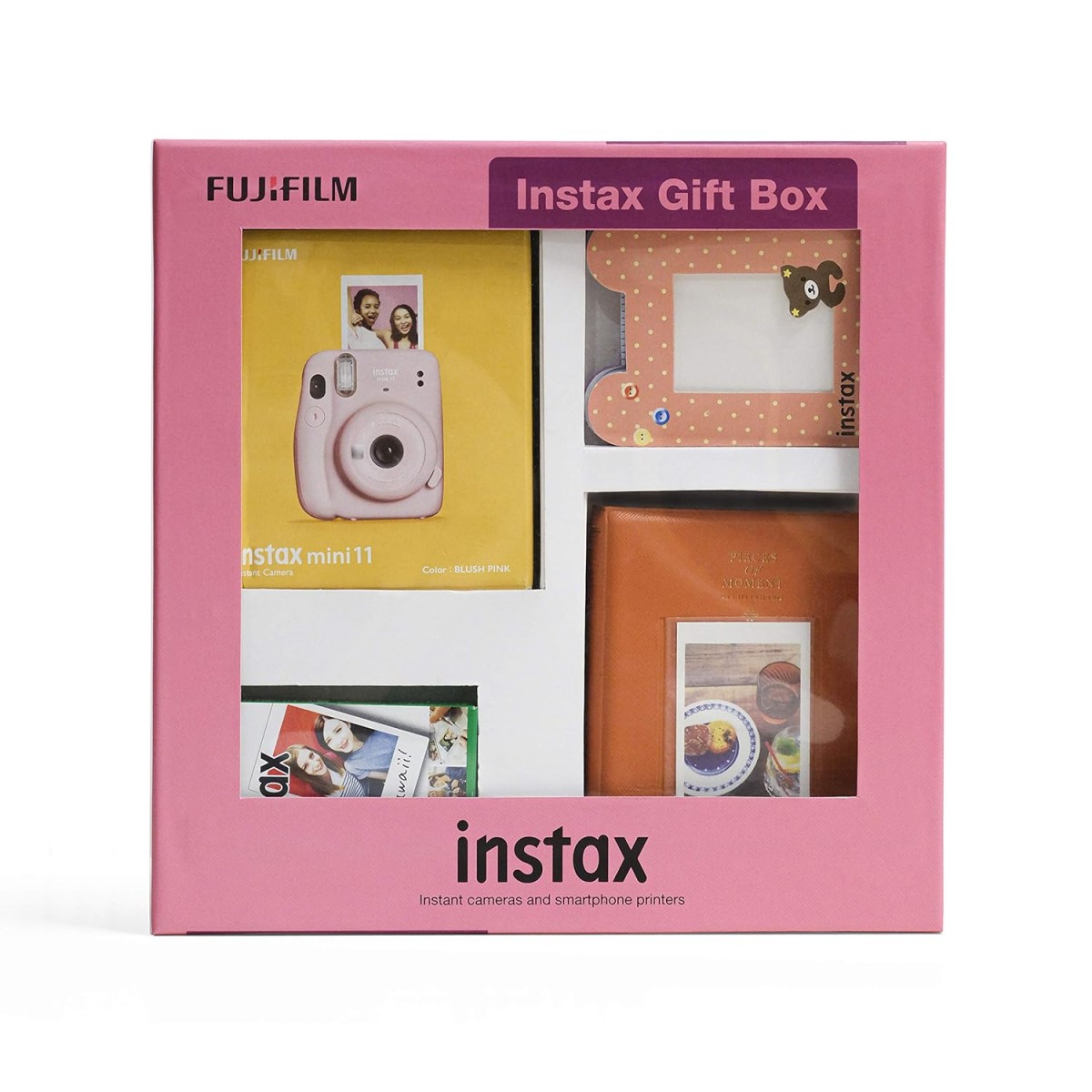 Fujifilm Instax Mini 11 Instant Camera (Charcoal Grey) Gift Box with 10 Shots