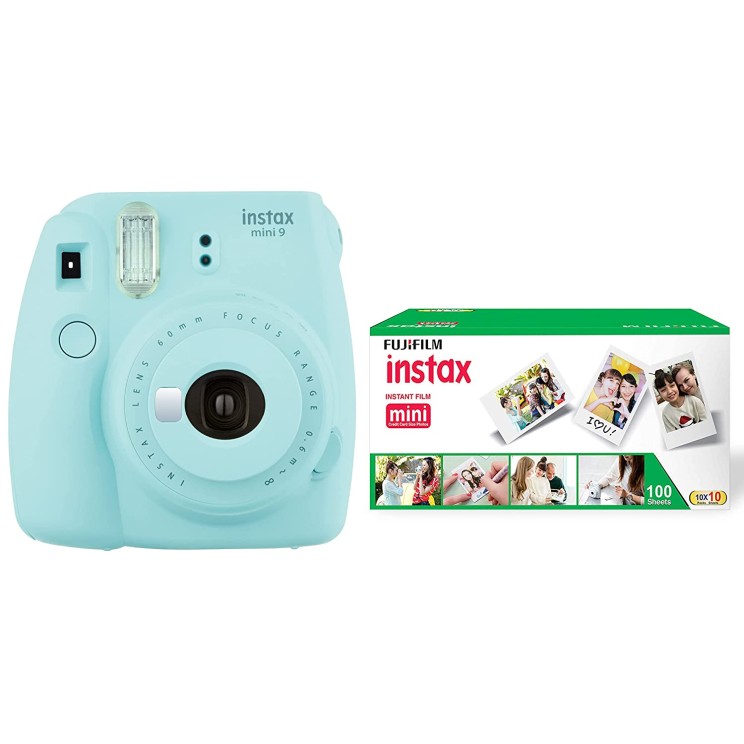 Fujifilm Instax Mini 9 Instant Camera (Ice Blue) - Fujifilm Instax Mini 9 Instant Camera (Ice Blue) -