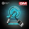 G+ PD 100W Data CC Cable,Type-C to Type-C Fast Charging Cord | LED Digital Display of Power Output and Tough Fiber Braided Cord