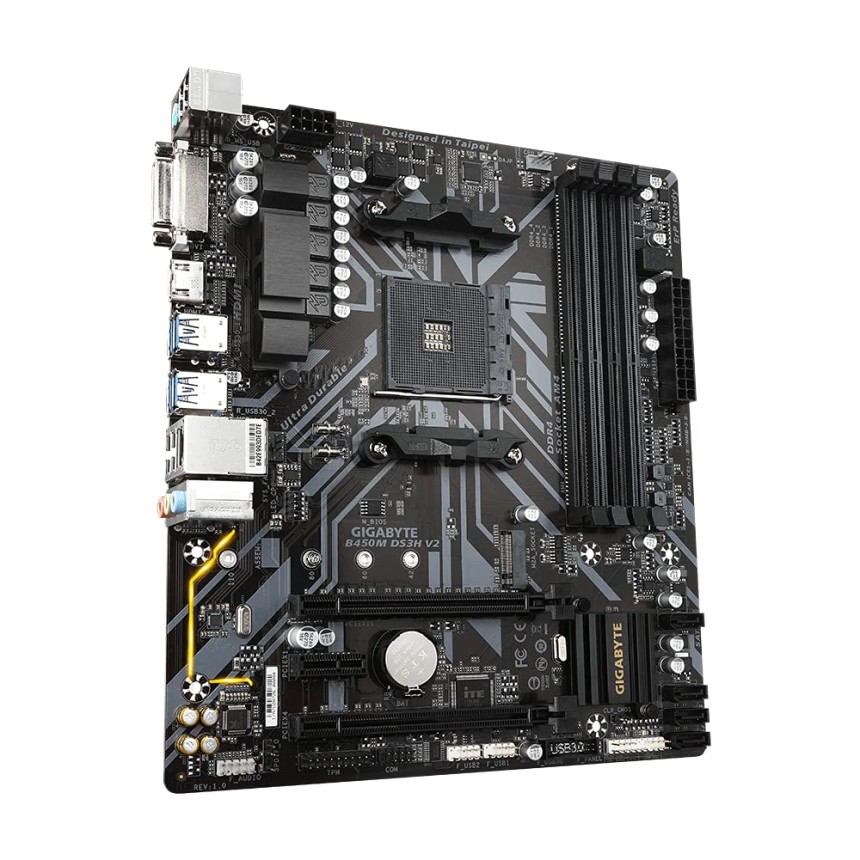 GIGABYTE AMD B450M DS3H V2 Ultra Durable Motherboard with Digital VRM Solution GIGABYTE Gaming LAN and Bandwidth Management Motherboard GIGABYTE AMD B450M DS3H V2 Ultra Durable Motherboard with Digital VRM Solution GIGABYTE Gaming LAN and Bandwidth Management Motherboard