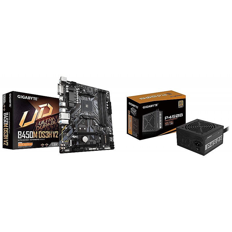 GIGABYTE AMD B450M DS3H V2 Ultra Durable Motherboard with Digital VRM Solution GIGABYTE Gaming LAN and Bandwidth Management Motherboard