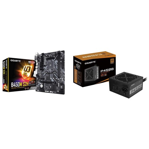 GIGABYTE AMD B450M S2H Ultra Durable Motherboard with Realtek GbE LAN with cFosSpeed PCIe Gen3x4 M.2 GIGABYTE AMD B450M S2H Ultra Durable Motherboard with Realtek GbE LAN with cFosSpeed PCIe Gen3x4 M.2