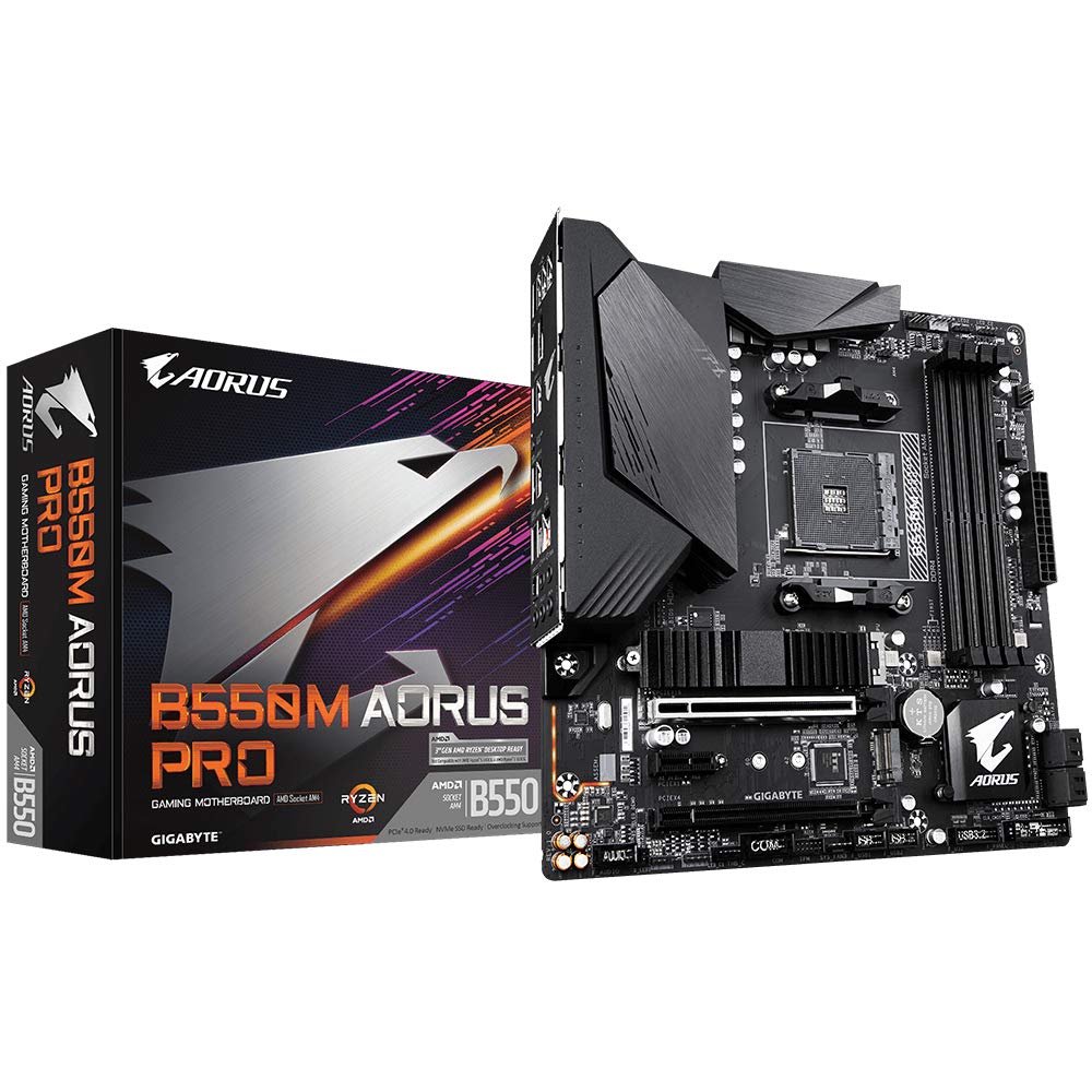 GIGABYTE B550M Ds3H Ultra Durable Micro ATX Motherboard with Pure Digital Vrm Solution, Pcie 4.0 X16 Slot, RGB Fusion 2.0, Q-Flash Plus, Ddr4 Sdram