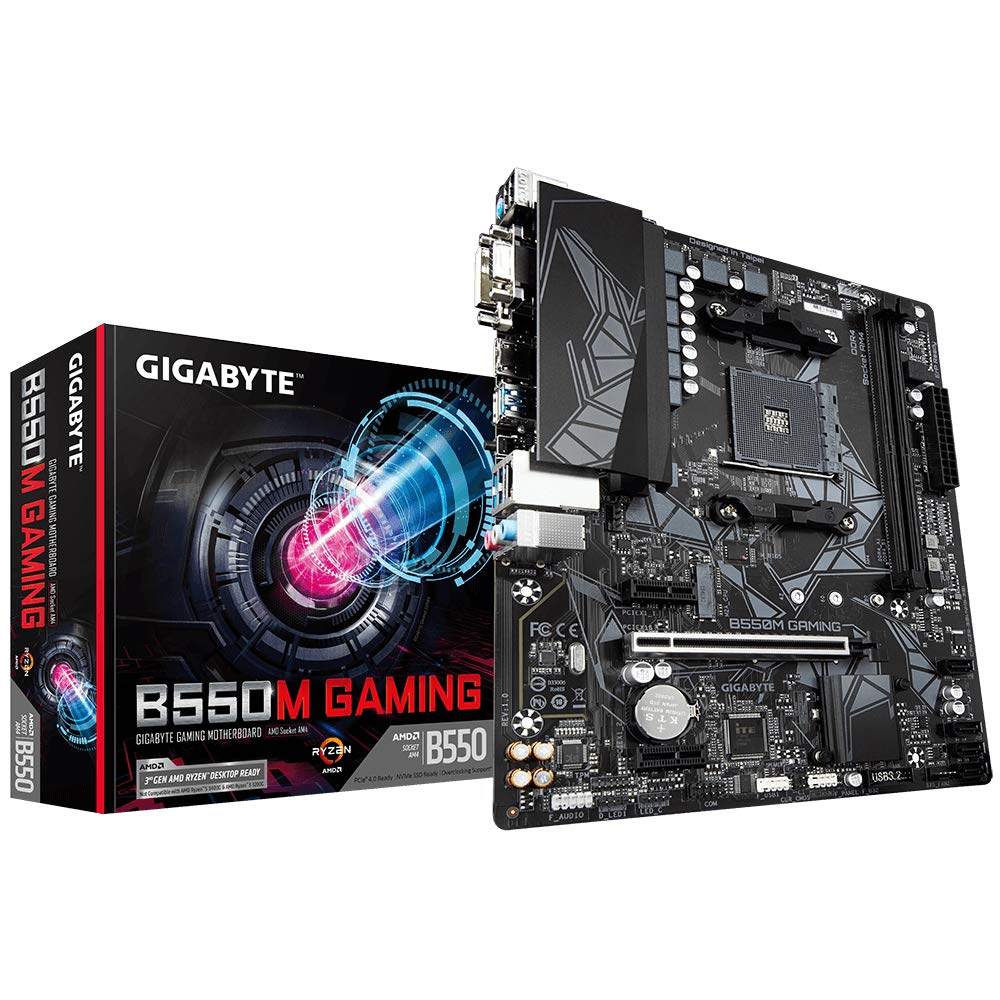 GIGABYTE B550M Ds3H Ultra Durable Micro ATX Motherboard with Pure Digital Vrm Solution, Pcie 4.0 X16 Slot, RGB Fusion 2.0, Q-Flash Plus, Ddr4 Sdram