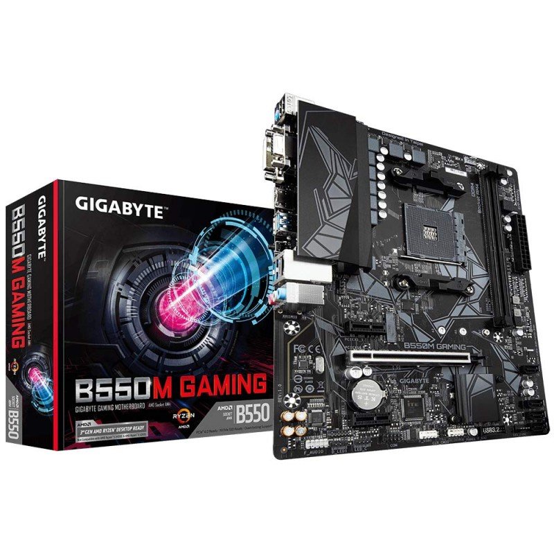 GIGABYTE B550M Ds3H Ultra Durable Micro ATX Motherboard with Pure Digital Vrm Solution, Pcie 4.0 X16 Slot, RGB Fusion 2.0, Q-Flash Plus, Ddr4 Sdram GIGABYTE B550M Ds3H Ultra Durable Micro ATX Motherboard with Pure Digital Vrm Solution, Pcie 4.0 X16 Slot, RGB Fusion 2.0, Q-Flash Plus, Ddr4 Sdram