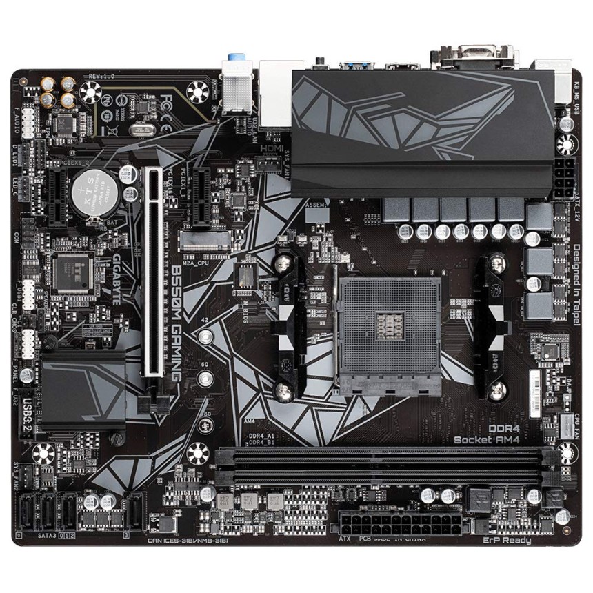 GIGABYTE B550M Ds3H Ultra Durable Micro ATX Motherboard with Pure Digital Vrm Solution, Pcie 4.0 X16 Slot, RGB Fusion 2.0, Q-Flash Plus, Ddr4 Sdram