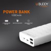 GIONEE 10000 mAh Fast Charging 15 W Power Bank PB10K1D (White)