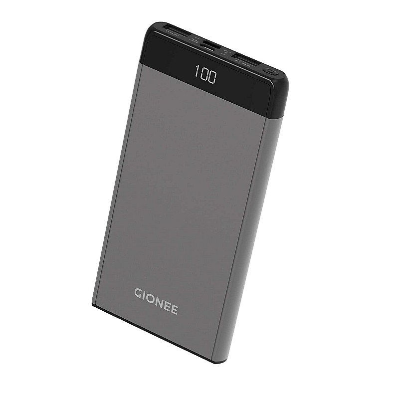 GIONEE 10000 mAh Fast Charging 15 W Power Bank PB10K1S (Grey)