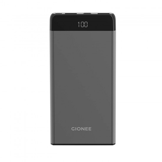 GIONEE 10000 mAh Fast Charging 15 W Power Bank PB10K1S (Grey)