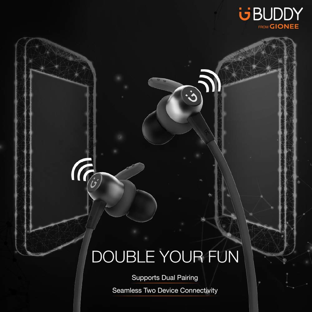 GIONEE Trance 103 Wireless in Ear Neckband Headphone with Mic (Red)