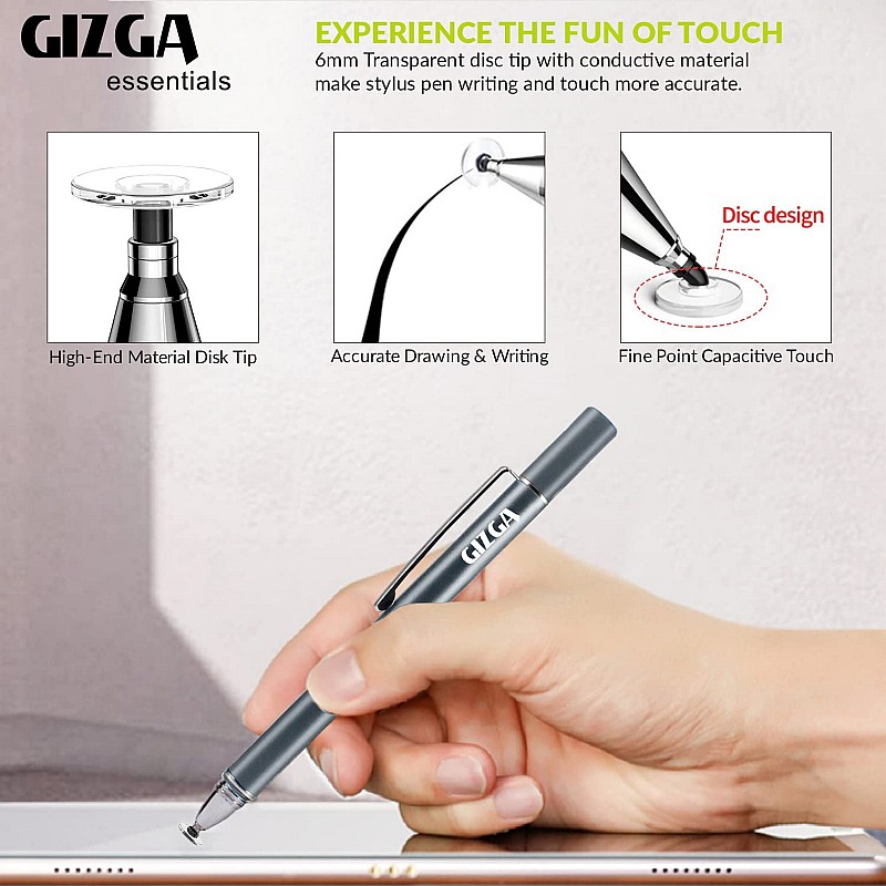 GIZGA essentials 3rd Generation Capacitive Stylus Pen for Smartphones Tablets iOs Android Windows Touch Screen Devices