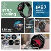 GOBOULT Dire Smart Watch with 1.38'' 2.5D Curved HD Display, BT Calling, IP67, 500 Nits Brightness,250+ Watchfaces, 120+Sports Mode, AI Voice Assistant, SpO2 Monitoring (Black Strap) GOBOULT Dire Smart Watch with 1.38'' 2.5D Curved HD Display, BT Calling, IP67, 500 Nits Brightness,250+ Watchfaces, 120+Sports Mode, AI Voice Assistant, SpO2 Monitoring (Black Strap)