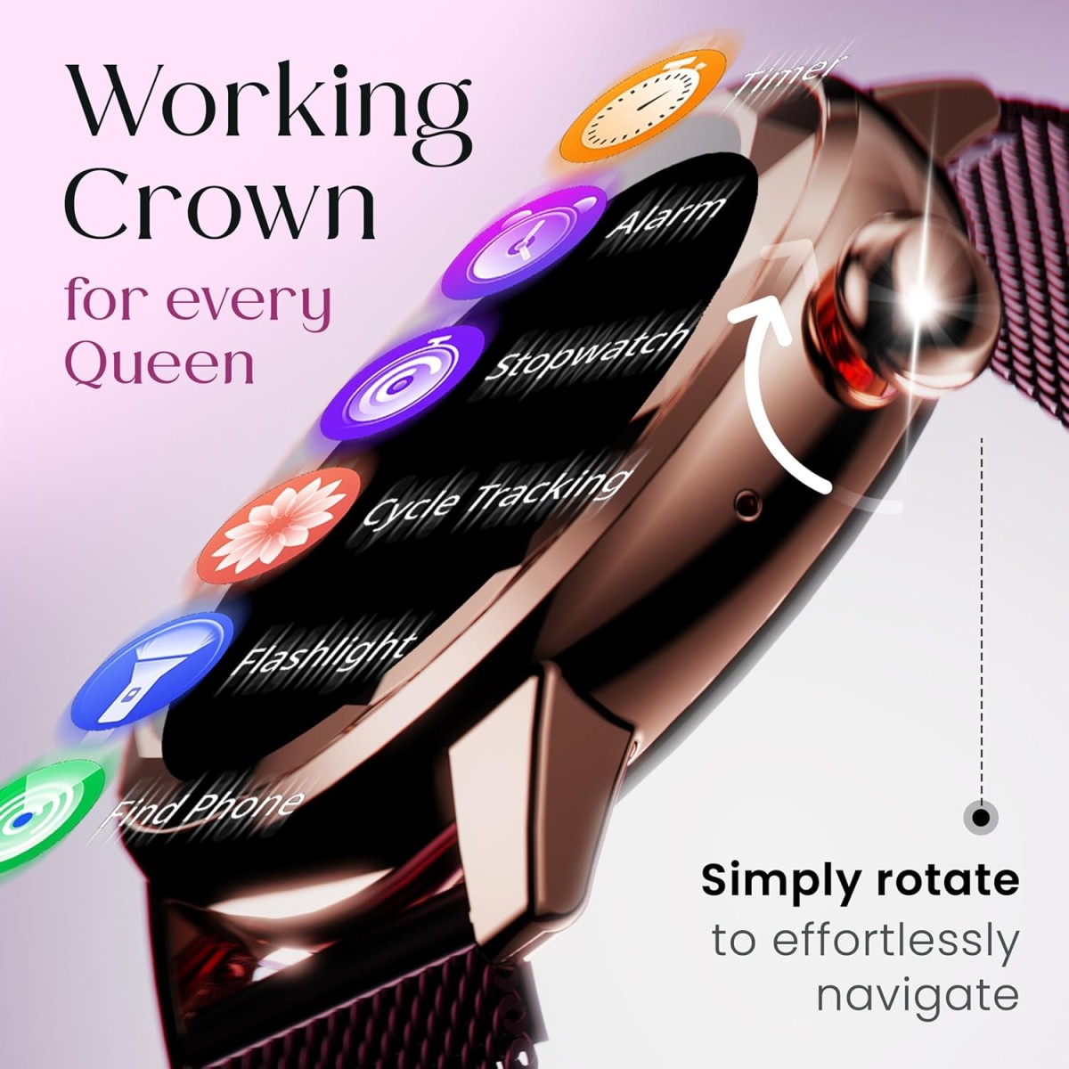 GOBOULT Newly Launched Alora Smart Watch 1.19'' AMOLED Display, BT Calling, Rotating Bezel, 150+Watchfaces, 800 Nits Brightness, AI Voice Assistant, SpO2 Monitoring, 120+ Sports Mode (Red Wine) GOBOULT Newly Launched Alora Smart Watch 1.19'' AMOLED Display, BT Calling, Rotating Bezel, 150+Watchfaces, 800 Nits Brightness, AI Voice Assistant, SpO2 Monitoring, 120+ Sports Mode (Red Wine)