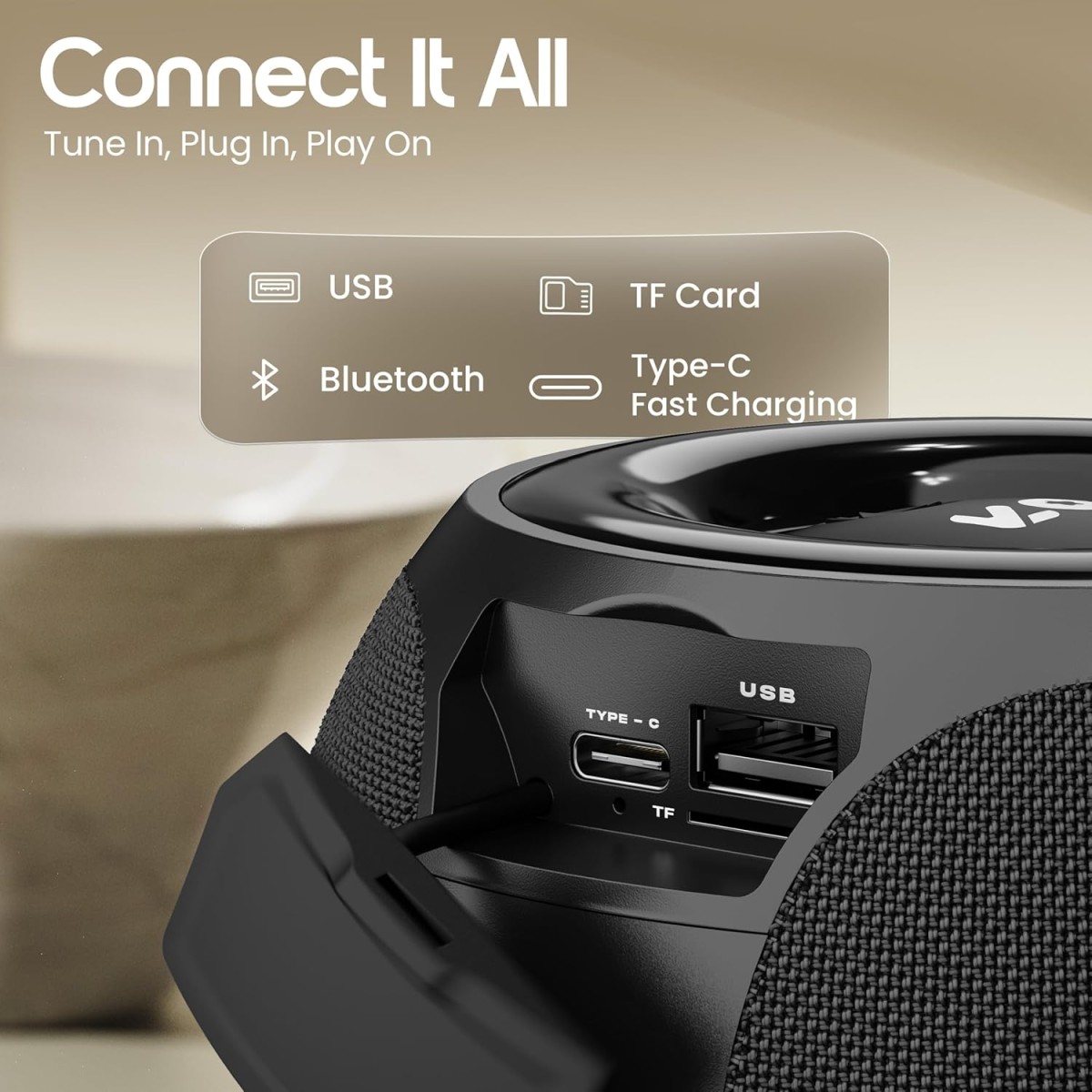 GOBOULT Newly Launched Bassbox Q10 Bluetooth Speaker 10 Watt BoomX Audio, Up to 18Hrs Playtime, Type-C Charging, AUX/TF Card/USB & BT 5.4, Dual Radiator, Portable Speaker(Pure Black) GOBOULT Newly Launched Bassbox Q10 Bluetooth Speaker 10 Watt BoomX Audio, Up to 18Hrs Playtime, Type-C Charging, AUX/TF Card/USB & BT 5.4, Dual Radiator, Portable Speaker(Pure Black)