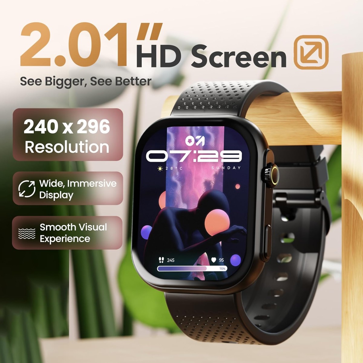 GOBOULT Newly Launched Drift Max Smartwatch 2.01''HD Screen,BT Calling 5.2, 350Nits Brightness,IP67, 150+Watchfaces, 120+Sports Modes,AI Voice Assistant, SpO2 Monitoring(Pure Black) GOBOULT Newly Launched Drift Max Smartwatch 2.01''HD Screen,BT Calling 5.2, 350Nits Brightness,IP67, 150+Watchfaces, 120+Sports Modes,AI Voice Assistant, SpO2 Monitoring(Pure Black)
